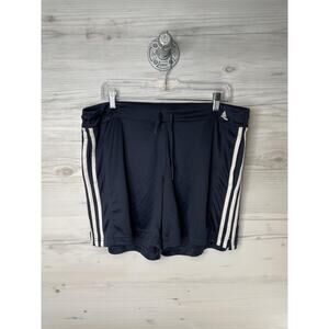 Adidas Shorts Womens XL Navy Blue White Stripes ATS Thermo Athletic 214109